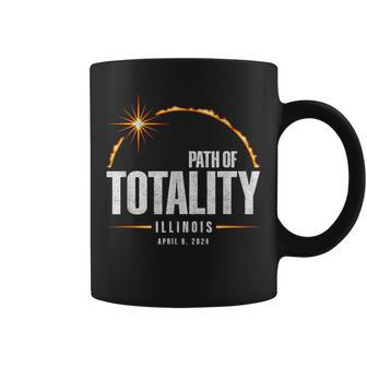 2024 Total Eclipse Path Of Totality Illinois 2024 Coffee Mug - Seseable