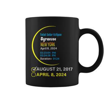 2024 Total Solar Eclipse April 8 New York Syracuse Coffee Mug - Monsterry DE