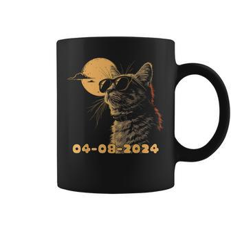 2024 Total Solar Eclipse Cat Watching Total Solar Eclipse Coffee Mug | Mazezy