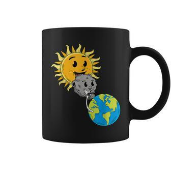 2024 Total Solar Eclipse Earth Moon Sun Photobomb Lover Gag Coffee Mug | Mazezy