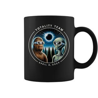2024 Total Solar Eclipse Bigfoot Alien Totality Team Coffee Mug | Mazezy