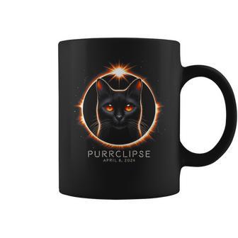 2024 Total Solar Eclipse Purrclipse Cat With April Date Coffee Mug - Monsterry