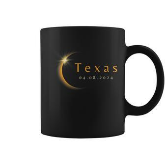 2024 Total Solar Eclipse State Texas April 8 2024 Coffee Mug - Seseable