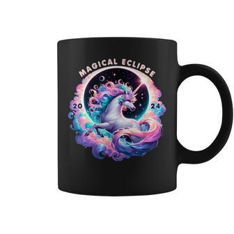 2024 Total Solar Eclipse Totality Unicorn Magical Eclipse Coffee Mug - Seseable