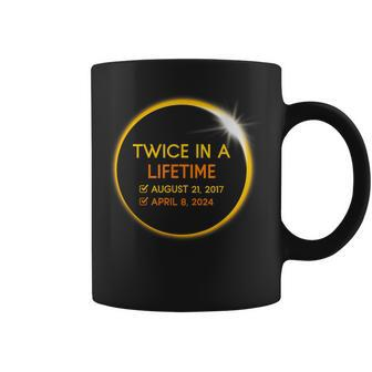 2024 Total Solar Eclipse Twice In A Lifetime Matching Group Coffee Mug | Mazezy