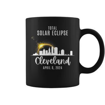 2024 Total Solar Skyline Eclipse In Cleveland Ohio April 8 Coffee Mug | Mazezy