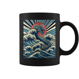 2024 Year Of The Dragon With The Great Wave Off Kanagawa Coffee Mug - Monsterry UK