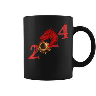 2024 Year Of The Dragon And Total Solar Eclipse Coffee Mug - Seseable