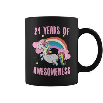21St Birthday Unicorn T 21 Year Old Girl Niece Coffee Mug - Seseable
