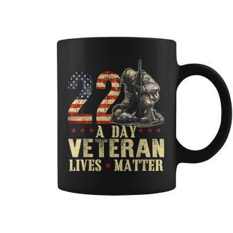 22 Day Veteran Lives Matter Suicide Awareness Us Flag Coffee Mug - Monsterry AU