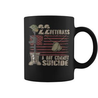 22 Dog Tag Veteran Suicide Awareness Veteran Lives Matter Coffee Mug - Monsterry