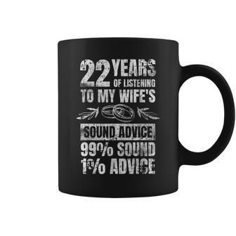 22 Years Wedding Anniversary Listen Husband Wife Coffee Mug | Crazezy UK