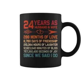 24 Years As Husband & Wife 24Th Anniversary For Couple Coffee Mug - Thegiftio UK