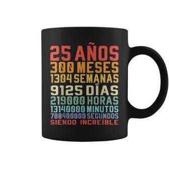25 Años Divertido Regalo De Cumpleaños 25º Aniversario Para Hombre Negro Taza de café - Regaloses