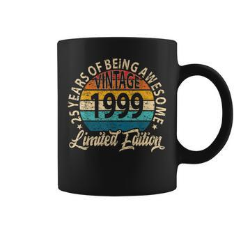 25 Years Of Being Awesome Vintage 1999 Bday 25Th Birthday Coffee Mug | Mazezy