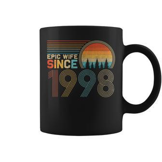 26Th Wedding Anniversary For Her Epic Wife Since 1998 Coffee Mug - Monsterry