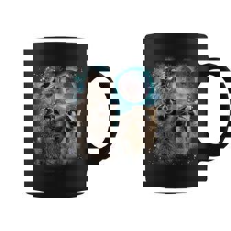 3 Racoon Moon Howling Raccoon Head For Men Women Kid Coffee Mug - Thegiftio