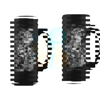 3 Wolf Moon Howling Wolf Head Wolves For Men Women Coffee Mug - Thegiftio