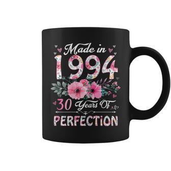 30 Year Old Made In 1994 Floral 30Th Birthday Women Coffee Mug - Monsterry UK