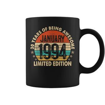 30 Years Old Vintage January 1994 30Th Birthday Retro Coffee Mug | Mazezy