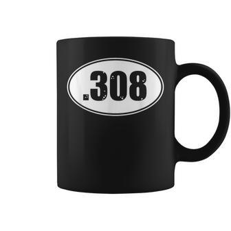 308 Pistol Rifle 308 Gun Ammo Round Size Coffee Mug - Monsterry