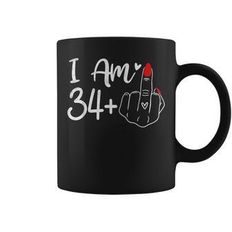 I Am 34 Plus 1 Middle Finger For A 35Th Birthday For Women Coffee Mug | Mazezy