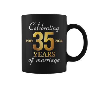 35 Years Of Marriage Est 1989 2024 35Th Wedding Anniversary Coffee Mug | Seseable UK