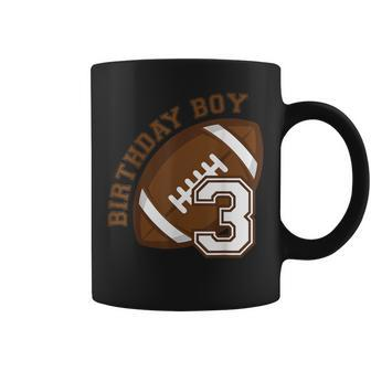 3Rd Birthday Boy Football Ball Player Third 3 Year Old Coffee Mug - Monsterry DE