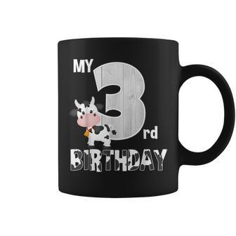 My 3Rd Birthday Cow Moo I'm 3 Yrs Old Farm Theme Birthday Coffee Mug - Monsterry AU