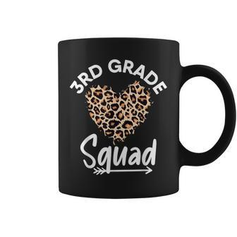 3Rd Grade Squad Teacher Cheetah Back To School Leopard Heart Coffee Mug - Monsterry