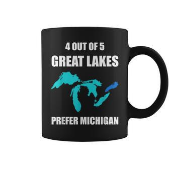 4 Out Of 5 Great Lakes Prefer Michigan Coffee Mug - Monsterry CA