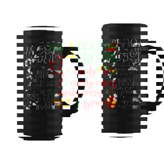 The 4 Elf Food Groups Christmas Candy Cane Coffee Mug - Monsterry
