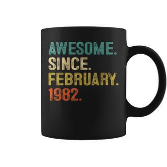 40 Year Old Awesome Since February 1982 40Th Birthday Coffee Mug | Crazezy