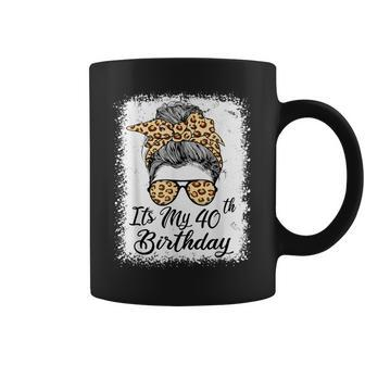 40 Year Old Its My 40Th Birthday For Her Leopard Coffee Mug - Monsterry DE
