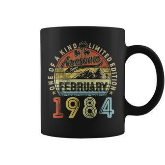 40 Years Old Awesome Since February 1984 40Th Birthday Coffee Mug - Seseable