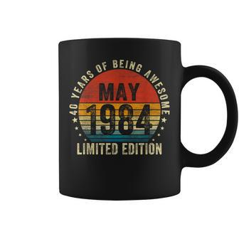 40 Years Old Vintage Born In May 1984 40Th Birthday Coffee Mug - Monsterry UK