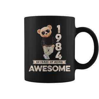40Th Birthday 1984 Original Awesome Teddy Bear Coffee Mug - Thegiftio UK