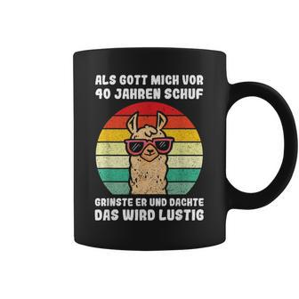 40Th Birthday 40 Jahre Als Gott Mich Vor 40 Jahre Schuf Black Tassen - Seseable