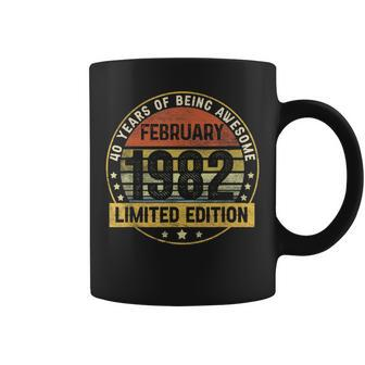 40Th Birthday 40 Year Old Awesome Since February 1982 Coffee Mug | Crazezy CA
