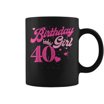 40Th Birthday Girl Crown 40 Years Old Bday Coffee Mug | Mazezy