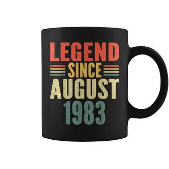 40Th Birthday Legend Since August 1983 40 Years Old Vintage Coffee Mug - Monsterry DE