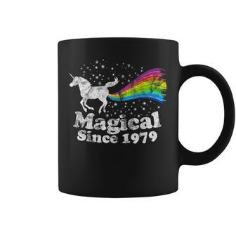 40Th Birthday Magical Farting Unicorn Rainbow 1979 T Coffee Mug - Monsterry