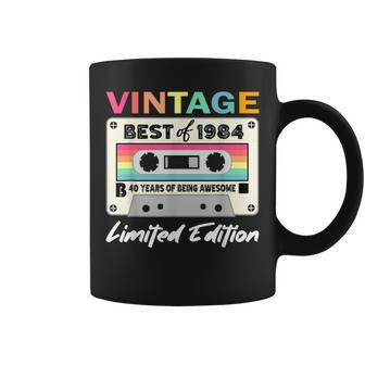 40Th Birthday Retro Cassette Best Of 1984 Coffee Mug - Seseable