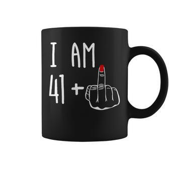 I Am 41 Plus 1 Middle Finger Girl 42Nd Birthday 42 Years Old Coffee Mug - Seseable