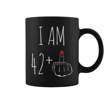 I Am 42 Plus 1 Middle Finger For A 43Th Birthday Coffee Mug - Seseable