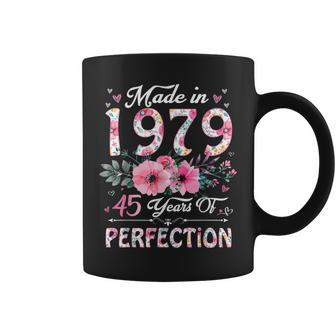 45 Year Old Made In 1979 Floral 45Th Birthday Women Coffee Mug - Thegiftio UK