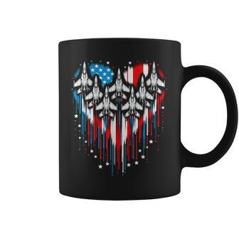 4Th Of July Fighter Jet American Flag Usa Fathers Day Coffee Mug - Thegiftio UK