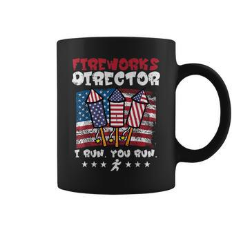 4Th July Fireworks Director I Run Us Flag America Men Coffee Mug - Monsterry DE