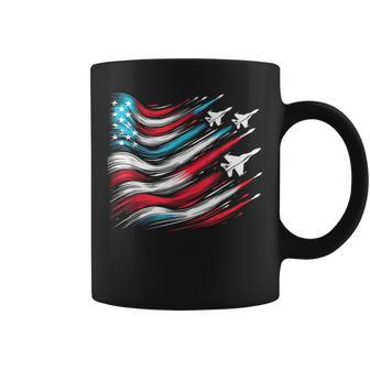 4Th Of July Jet American Flag Patriotic Usa For Boys Coffee Mug - Monsterry DE
