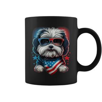4Th Of July Patriotic Havanese Dog Us Flag Coffee Mug - Monsterry